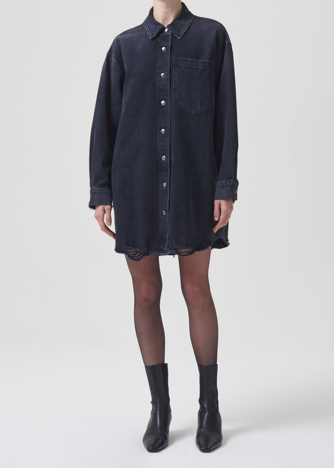 MAZIE DENIM SHIRT DRESS